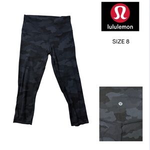 Lululemon Size 8 Black Camo High-Rise Leggings